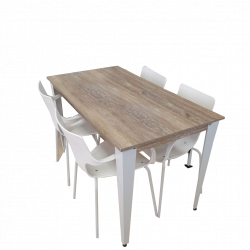 Juego De Comedor Mekano Haiti Aimaretti 4 Sillas